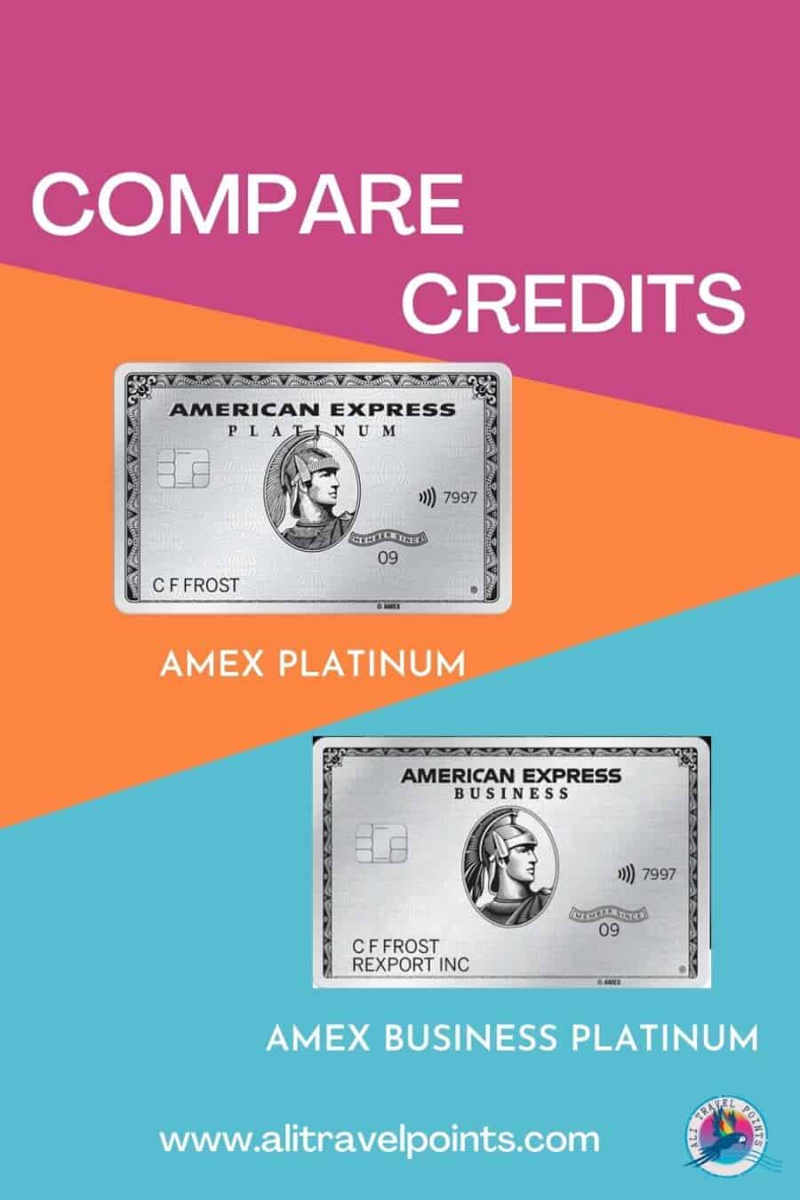 American Express Platinum Business VS Personal Card - Compare Credits ...